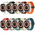 レインボードット シリコン磁気ブラックバックルウォッチバンド、Apple Watch 38mm用