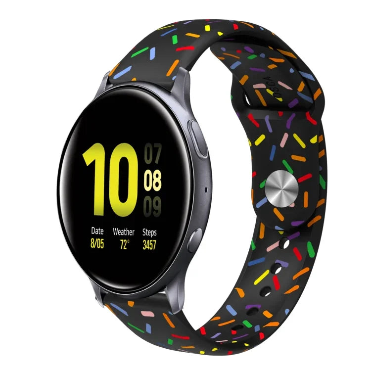 スポーツレインボードットシリコンバックルウォッチバンド Samsung Galaxy Watch 4 40mm / 44mm用, Samsung Galaxy Watch 4 Classic 42mm / 46mm用