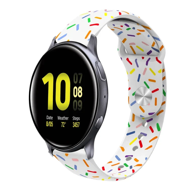 スポーツレインボードットシリコンバックルウォッチバンド Samsung Galaxy Watch 4 40mm / 44mm用, Samsung Galaxy Watch 4 Classic 42mm / 46mm用