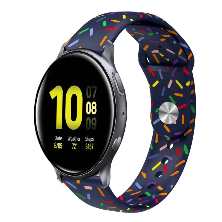 スポーツレインボードットシリコンバックルウォッチバンド Samsung Galaxy Watch 4 40mm / 44mm用, Samsung Galaxy Watch 4 Classic 42mm / 46mm用