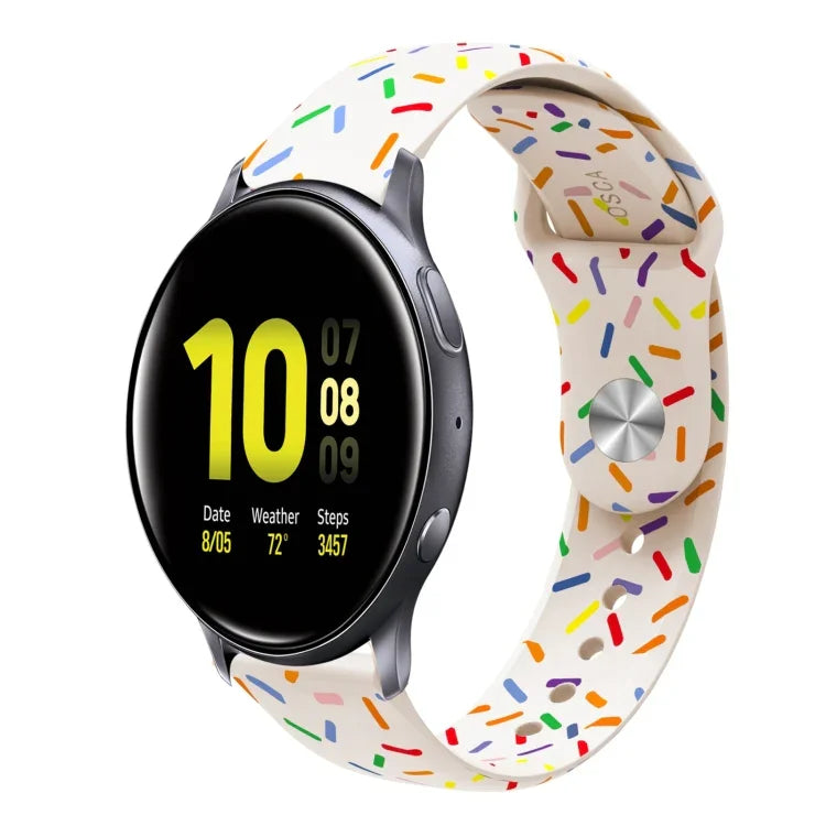 スポーツレインボードットシリコンバックルウォッチバンド Samsung Galaxy Watch 4 40mm / 44mm用, Samsung Galaxy Watch 4 Classic 42mm / 46mm用