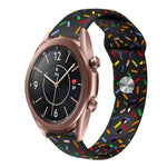 スポーツレインボードットシリコンバックルウォッチバンド Samsung Galaxy Watch 4 40mm / 44mm用, Samsung Galaxy Watch 4 Classic 42mm / 46mm用
