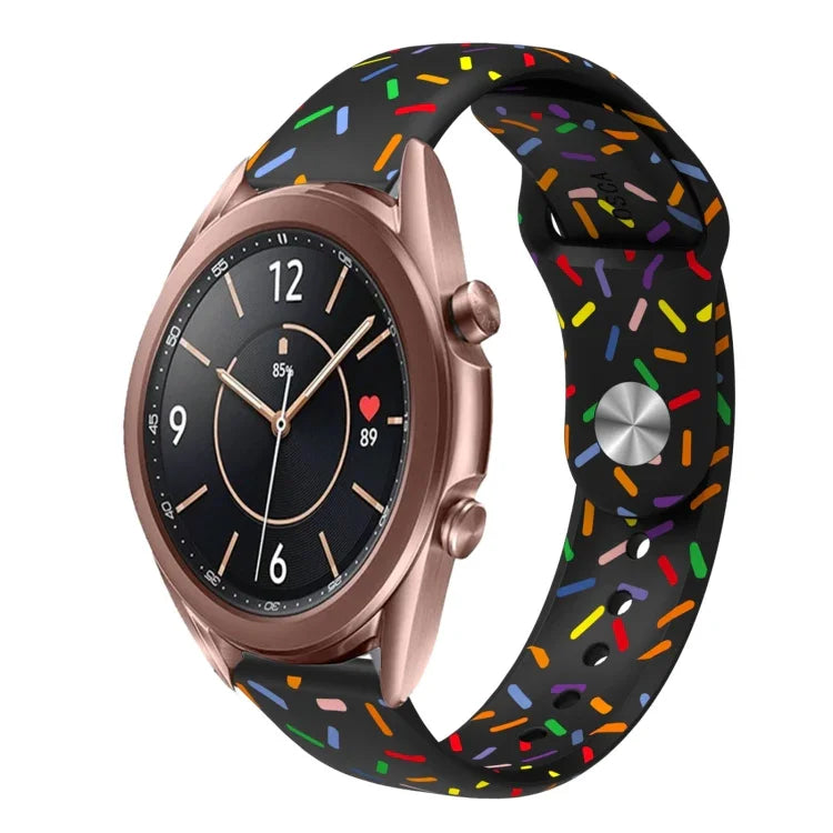 スポーツレインボードットシリコンバックルウォッチバンド Samsung Galaxy Watch 4 40mm / 44mm用, Samsung Galaxy Watch 4 Classic 42mm / 46mm用