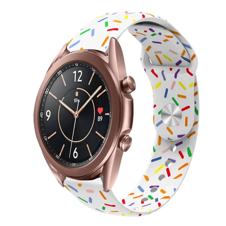 スポーツレインボードットシリコンバックルウォッチバンド Samsung Galaxy Watch 4 40mm / 44mm用, Samsung Galaxy Watch 4 Classic 42mm / 46mm用