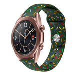 スポーツレインボードットシリコンバックルウォッチバンド Samsung Galaxy Watch 4 40mm / 44mm用, Samsung Galaxy Watch 4 Classic 42mm / 46mm用