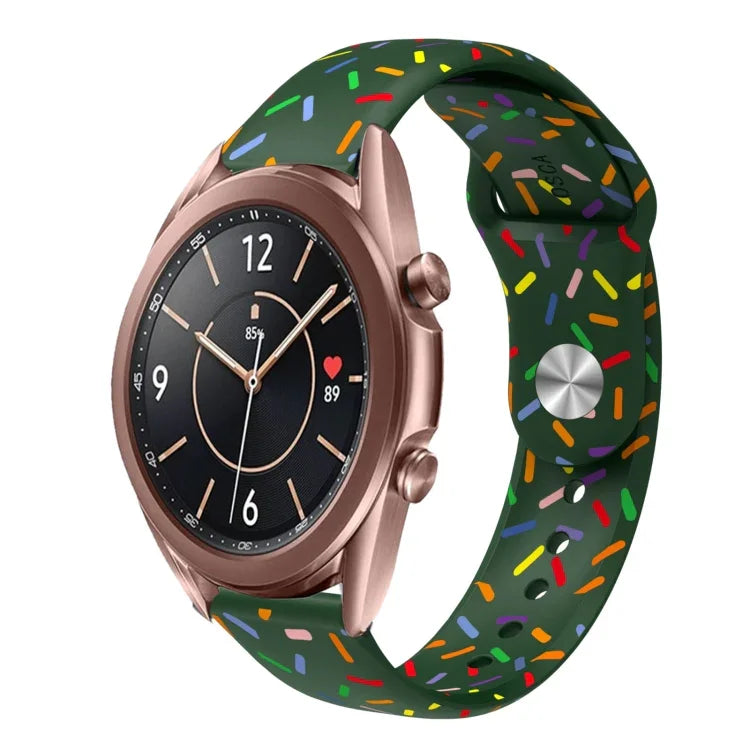 スポーツレインボードットシリコンバックルウォッチバンド Samsung Galaxy Watch 4 40mm / 44mm用, Samsung Galaxy Watch 4 Classic 42mm / 46mm用