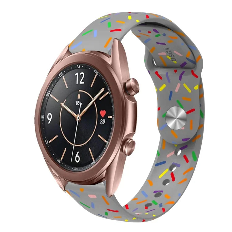 スポーツレインボードットシリコンバックルウォッチバンド Samsung Galaxy Watch 4 40mm / 44mm用, Samsung Galaxy Watch 4 Classic 42mm / 46mm用