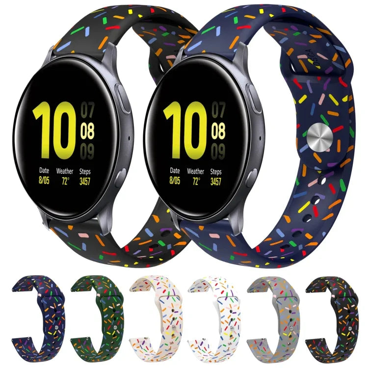 スポーツレインボードットシリコンバックルウォッチバンド Samsung Galaxy Watch 4 40mm / 44mm用, Samsung Galaxy Watch 4 Classic 42mm / 46mm用