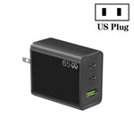 GaN PD65W Type-C x 2 + USB3.0 ノートパソコンアダプター Apple MacBookシリーズ用、USプラグ