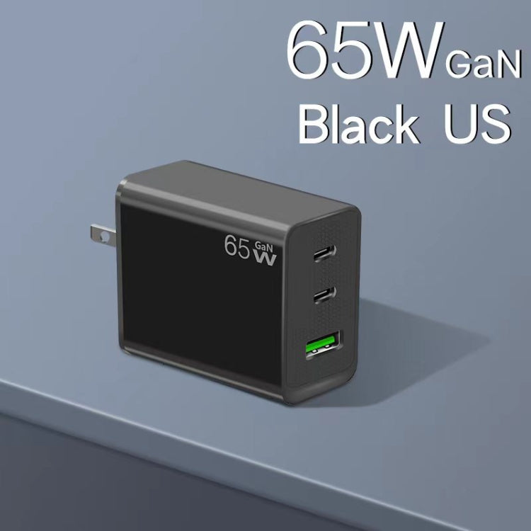 GaN PD65W Type-C x 2 + USB3.0 ノートパソコンアダプター Apple MacBookシリーズ用、USプラグ