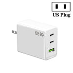 GaN PD65W Type-C x 2 + USB3.0 ノートパソコンアダプター Apple MacBookシリーズ用、USプラグ