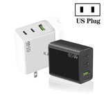 GaN PD65W Type-C x 2 + USB3.0 ノートパソコンアダプター Apple MacBookシリーズ用、USプラグ