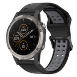 Two Color Reverse Buckle 26mm Silicone Watch Band, For Garmin Fenix 5X Plus, For Garmin Fenix 6X, For Garmin D2 Delta PX