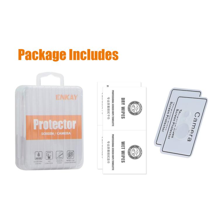 2枚セット ENKAY Hat-Prince 9H リアカメラレンズ 強化ガラスフィルム、iPhone 17e / 16e 用、iPhone 17 Pro Max 用、iPhone 17 Pro 用、iPhone 17 用、iPhone Air 用、iPhone 16 Pro / 16 Pro Max 用、iPhone 16 / 16 Plus 用、iPhone 15 Pro / 15 Pro Max 用