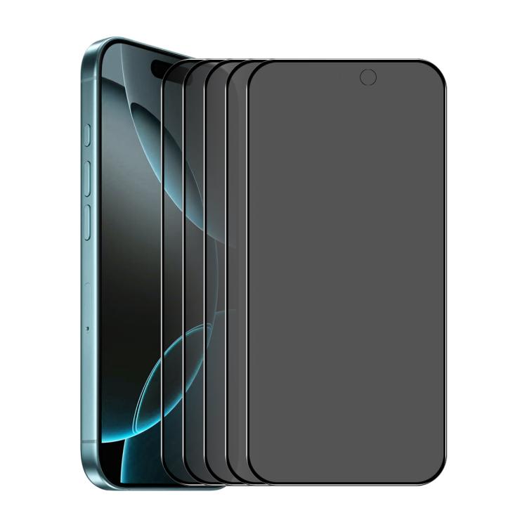 5枚セット ENKAY Hat-Prince 28度 プライバシー保護 強化ガラスプロテクター 全面スクリーンフィルム、iPhone 17 Pro Max 用、iPhone 17 Pro 用、iPhone 17 用、iPhone Air 用、iPhone 16 Pro Max 用、iPhone 16 Pro 用、iPhone 16 Plus 用、iPhone 16 用、iPhone 15 Pro Max 用