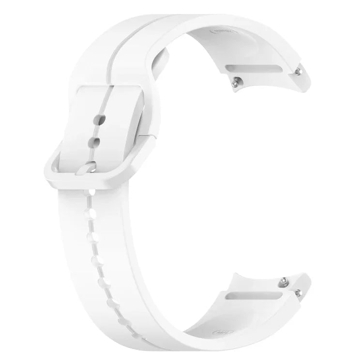 Grooved Color Buckle Silicone Watch Band, For Samsung Galaxy Watch 6 / 6 Classic