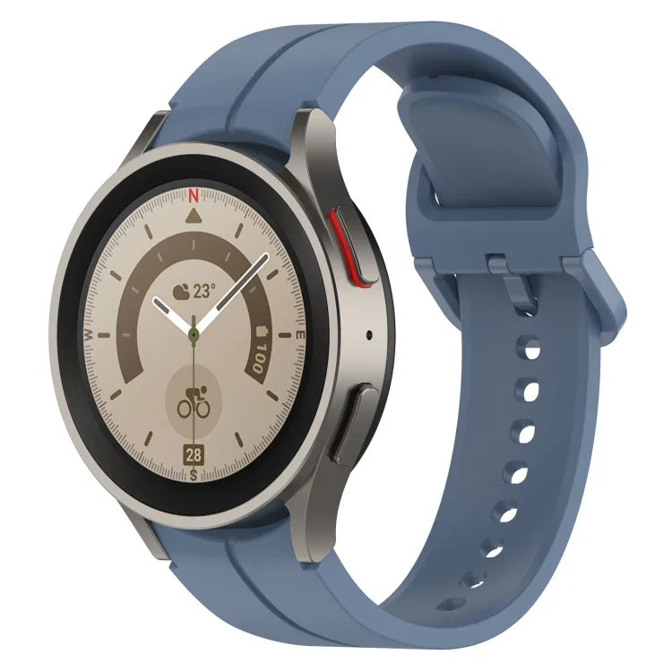 Grooved Color Buckle Silicone Watch Band, For Samsung Galaxy Watch 6 / 6 Classic