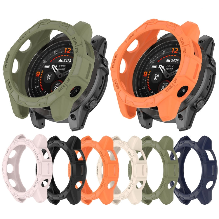 Armored TPU Half Wrapped Watch Protective Case, For Garmin Epix Pro / Epix Pro Gen 2 42mm / Fenix 7S / 7S Pro, For Garmin Epix Pro / Epix Pro Gen 2 51mm / Fenix 7X / 7X Pro, For Garmin Epix Pro / Epix Pro Gen 2 47mm / Fenix 7 / 7 Pro