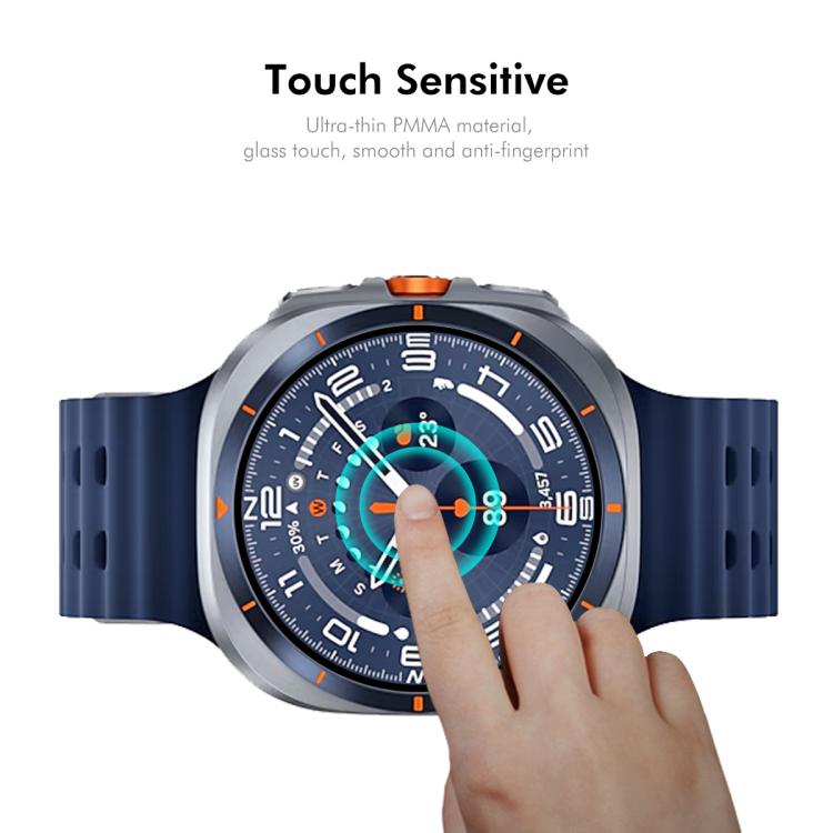 ENKAY 3DフルカバレッジソフトPCエッジPMMA HDスクリーンフィルム、Samsung Galaxy Watch Ultra 47mm / Ultra 2025用、Samsung Galaxy Watch8 Classic 46mm用、Samsung Galaxy Watch8 44mm用、Samsung Galaxy Watch8 40mm用