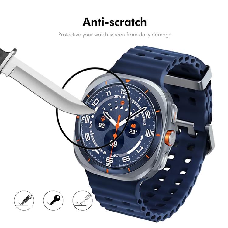 ENKAY 3DフルカバレッジソフトPCエッジPMMA HDスクリーンフィルム、Samsung Galaxy Watch Ultra 47mm / Ultra 2025用、Samsung Galaxy Watch8 Classic 46mm用、Samsung Galaxy Watch8 44mm用、Samsung Galaxy Watch8 40mm用
