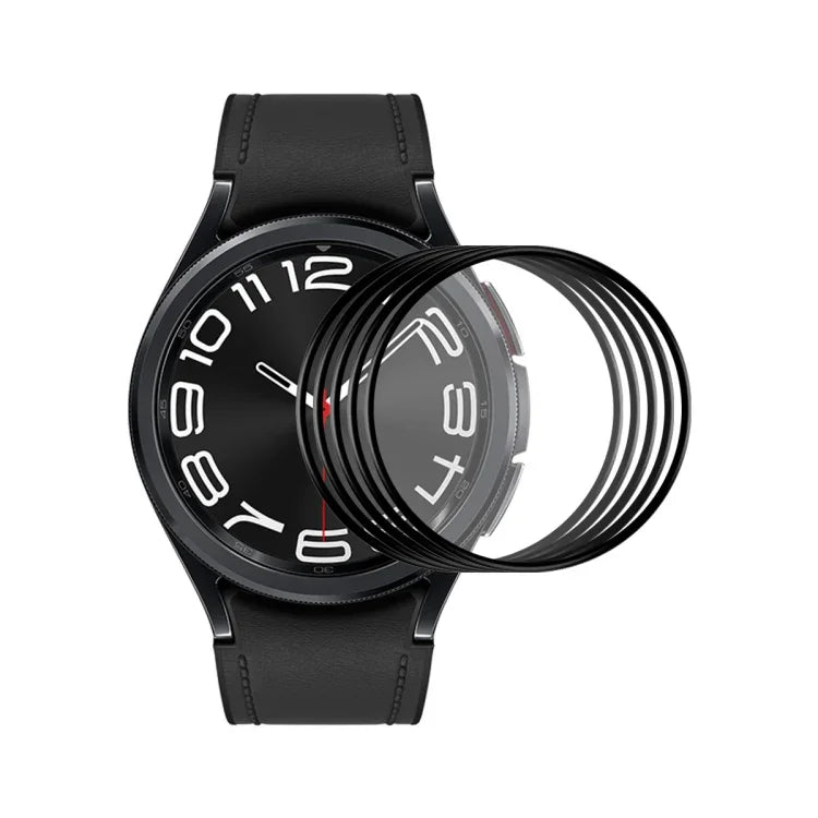 5枚セット ENKAY 3D フルカバレッジ ソフト PC エッジ PMMA HD スクリーンフィルム, Samsung Galaxy Watch Ultra 47mm / Ultra 2025用, Samsung Galaxy Watch8 Classic 46mm用, Samsung Galaxy Watch8 44mm用, Samsung Galaxy Watch8 40mm用
