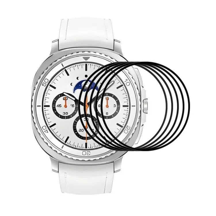 5枚セット ENKAY 3D フルカバレッジ ソフト PC エッジ PMMA HD スクリーンフィルム, Samsung Galaxy Watch Ultra 47mm / Ultra 2025用, Samsung Galaxy Watch8 Classic 46mm用, Samsung Galaxy Watch8 44mm用, Samsung Galaxy Watch8 40mm用