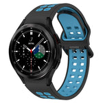 二色通気性シリコンウォッチバンド、Samsung Galaxy Watch 4 Classic 42mm 用