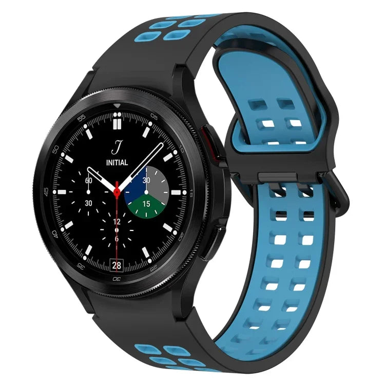 二色通気性シリコンウォッチバンド、Samsung Galaxy Watch 4 Classic 42mm 用