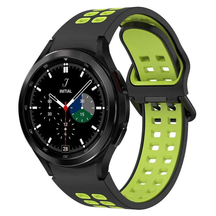 二色通気性シリコンウォッチバンド、Samsung Galaxy Watch 4 Classic 42mm 用