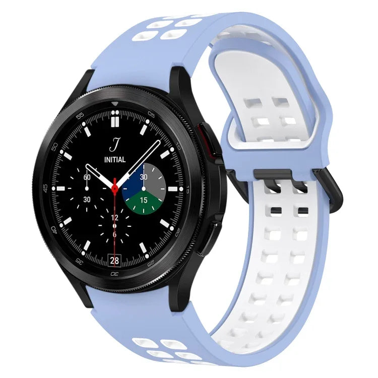 二色通気性シリコンウォッチバンド、Samsung Galaxy Watch 4 Classic 42mm 用