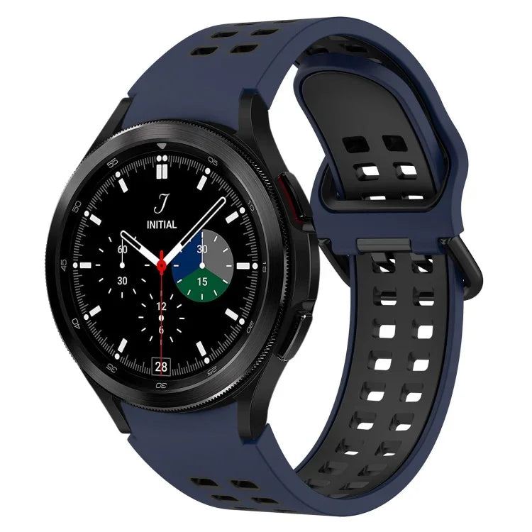 二色通気性シリコンウォッチバンド、Samsung Galaxy Watch 4 Classic 42mm 用