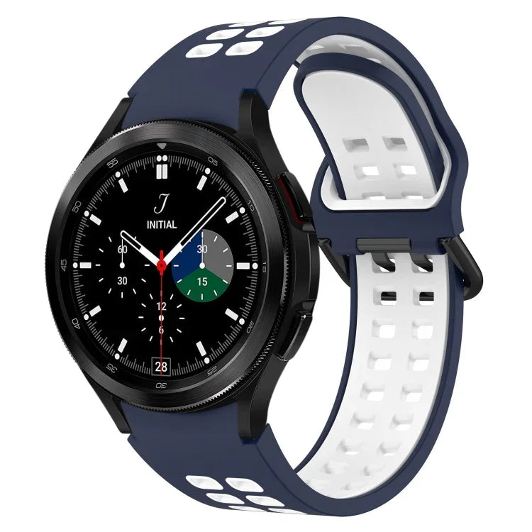 二色通気性シリコンウォッチバンド、Samsung Galaxy Watch 4 Classic 42mm 用