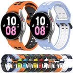 二色通気性シリコンウォッチバンド、Samsung Galaxy Watch 4 Classic 42mm 用