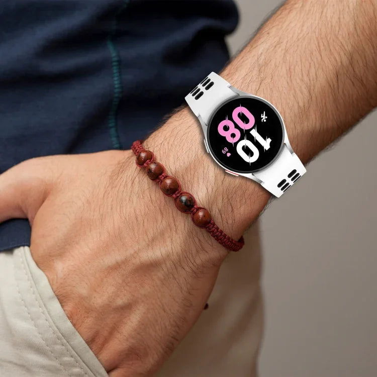 二色通気性シリコンウォッチバンド、Samsung Galaxy Watch 4 Classic 42mm 用