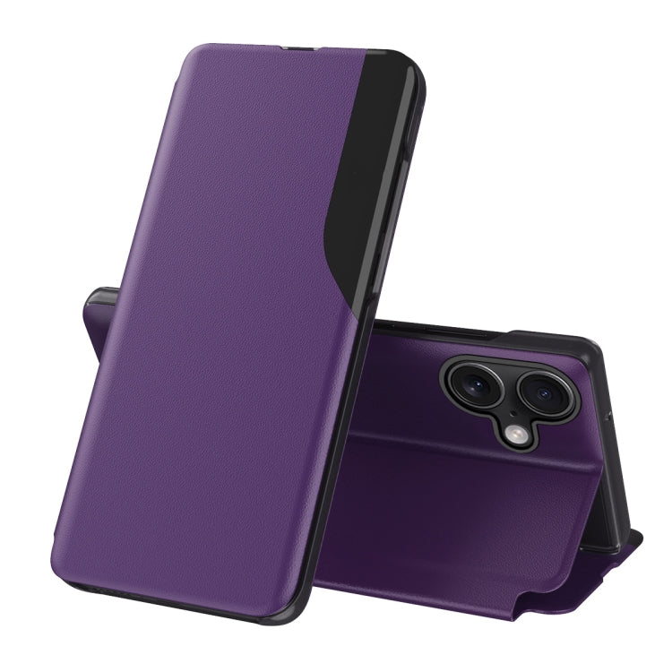 サイドディスプレイフリップレザースマホケース、iPhone 17e / 16e用、iPhone 17 Pro Max用、iPhone 17 Pro用、iPhone 17用、iPhone Air用、iPhone 16 Pro Max用、iPhone 16 Pro用、iPhone 16 Plus用