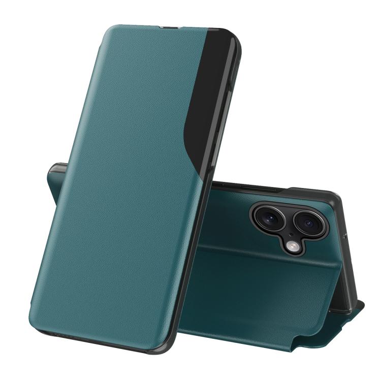 サイドディスプレイフリップレザースマホケース、iPhone 17e / 16e用、iPhone 17 Pro Max用、iPhone 17 Pro用、iPhone 17用、iPhone Air用、iPhone 16 Pro Max用、iPhone 16 Pro用、iPhone 16 Plus用