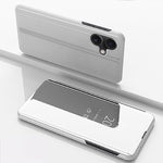ホルダー付きメッキミラー横向き反転レザー電話ケース、iPhone 16 Pro用、iPhone 16 Plus用、iPhone 16用、iPhone 15 Pro Max用、iPhone 15 Pro用、iPhone 15 Plus用