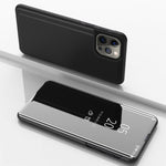 めっきミラー横開きレザースマホケース（ホルダー付き）、iPhone 17e / 16e用、iPhone 17 Pro Max用、iPhone 17 Pro用、iPhone 17用、iPhone Air用、iPhone 16 Pro Max用