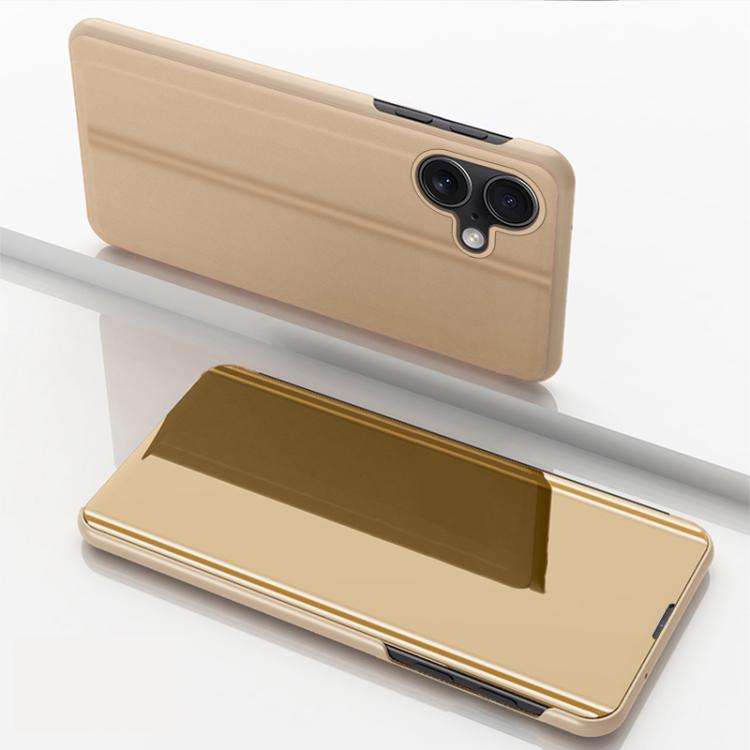 めっきミラー横開きレザースマホケース（ホルダー付き）、iPhone 17e / 16e用、iPhone 17 Pro Max用、iPhone 17 Pro用、iPhone 17用、iPhone Air用、iPhone 16 Pro Max用