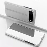 めっきミラー横開きレザースマホケース（ホルダー付き）、iPhone 17e / 16e用、iPhone 17 Pro Max用、iPhone 17 Pro用、iPhone 17用、iPhone Air用、iPhone 16 Pro Max用