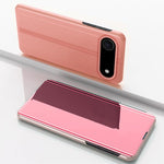 めっきミラー横開きレザースマホケース（ホルダー付き）、iPhone 17e / 16e用、iPhone 17 Pro Max用、iPhone 17 Pro用、iPhone 17用、iPhone Air用、iPhone 16 Pro Max用