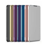 ホルダー付きメッキミラー横向き反転レザー電話ケース、iPhone 16 Pro用、iPhone 16 Plus用、iPhone 16用、iPhone 15 Pro Max用、iPhone 15 Pro用、iPhone 15 Plus用