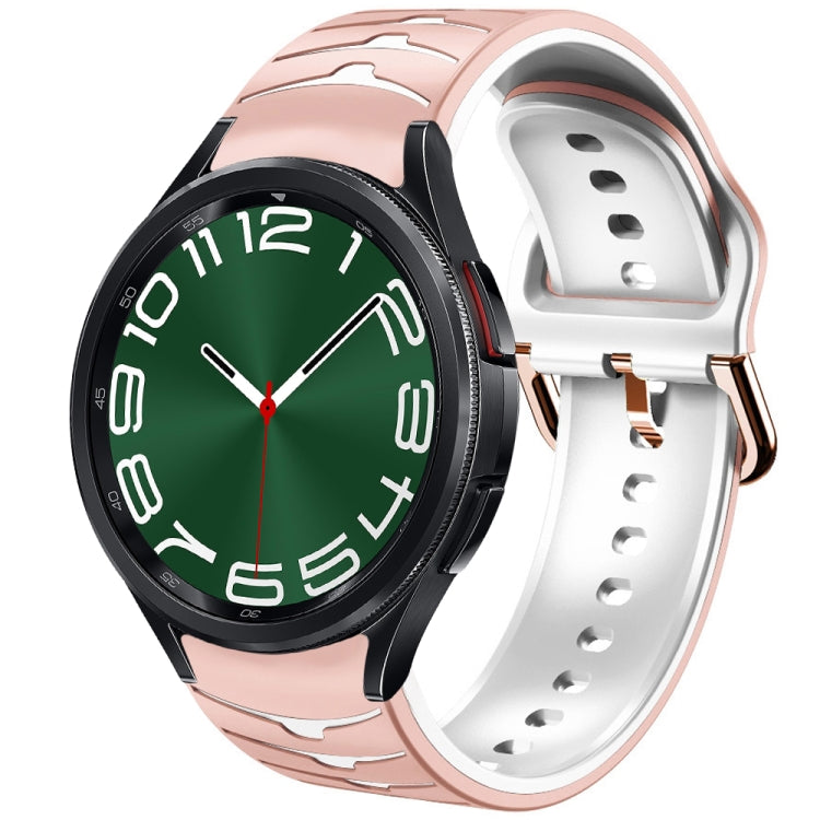 曲面テクスチャーシリコンウォッチバンド、Samsung Galaxy Watch 6 Classic 47mm用、Samsung Galaxy Watch 6 44mm用、Samsung Galaxy Watch 6 40mm用