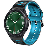 曲面テクスチャーシリコンウォッチバンド、Samsung Galaxy Watch 6 Classic 47mm用、Samsung Galaxy Watch 6 44mm用、Samsung Galaxy Watch 6 40mm用