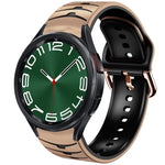 曲面テクスチャーシリコンウォッチバンド、Samsung Galaxy Watch 6 Classic 47mm用、Samsung Galaxy Watch 6 44mm用、Samsung Galaxy Watch 6 40mm用