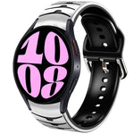 曲面テクスチャーシリコンウォッチバンド、Samsung Galaxy Watch 6 Classic 47mm用、Samsung Galaxy Watch 6 44mm用、Samsung Galaxy Watch 6 40mm用