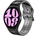 曲面テクスチャーシリコンウォッチバンド、Samsung Galaxy Watch 6 Classic 47mm用、Samsung Galaxy Watch 6 44mm用、Samsung Galaxy Watch 6 40mm用