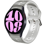 曲面テクスチャーシリコンウォッチバンド、Samsung Galaxy Watch 6 Classic 47mm用、Samsung Galaxy Watch 6 44mm用、Samsung Galaxy Watch 6 40mm用