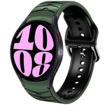 曲面テクスチャーシリコンウォッチバンド、Samsung Galaxy Watch 6 Classic 47mm用、Samsung Galaxy Watch 6 44mm用、Samsung Galaxy Watch 6 40mm用
