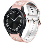 カーブテクスチャーシリコンウォッチバンド、Samsung Galaxy Watch 6 Classic 43mm用、Samsung Galaxy Watch 5 Pro ゴルフエディション用、Samsung Galaxy Watch 5 ゴルフエディション用